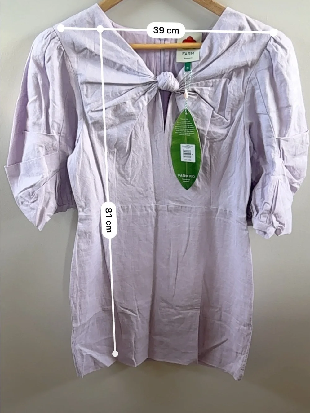 FARM Rio Lilac Knot-Front Mini Dress - Picture 5 of 7